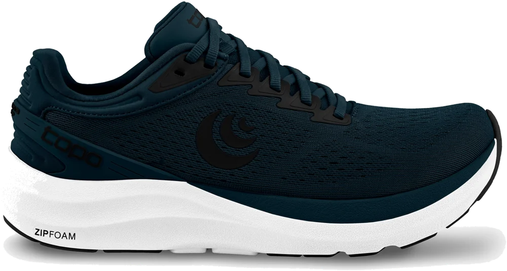 Topo Athletic Phantom 3 road running shoe in navy with a white ZipFoam midsole