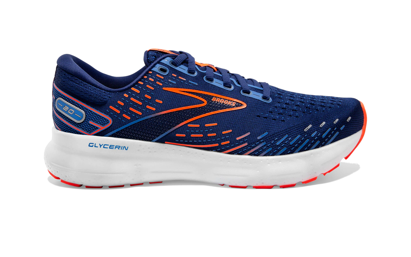 Brooks M GLYCERIN 20 BLUE DEPTHS/PALACE BLUE/ORANGE